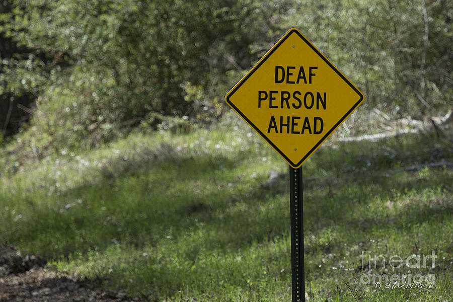 Deaf Person Ahead Photograph by D Wallace