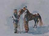 Horse Fair Painting - Dealing by Margaret Kent