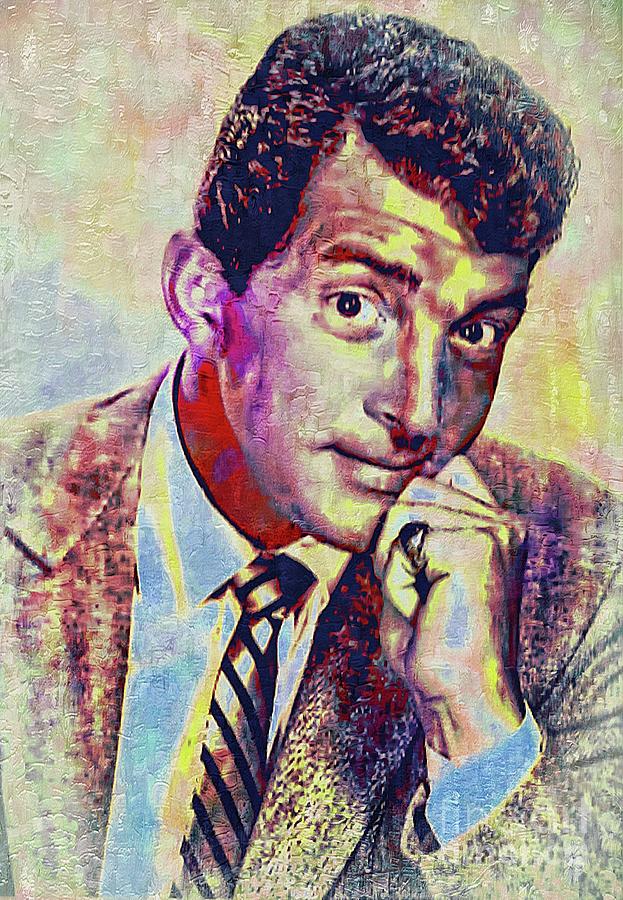 Dean Martin - Actor Singer Painting by Ian Gledhill