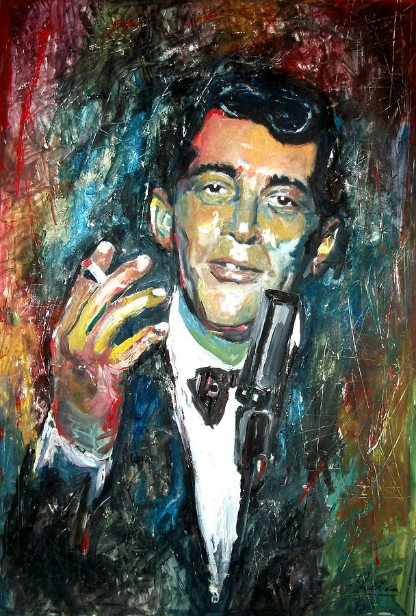 Jerry Lewis Painting - Dean Martin At The Sands by Marcelo Neira