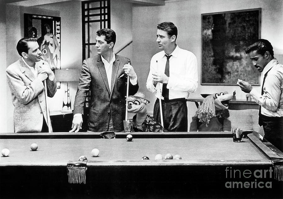 Dean Martin, Frank Sinatra, Sammy Davis Jr. with the Muppets Photograph by Doc Braham