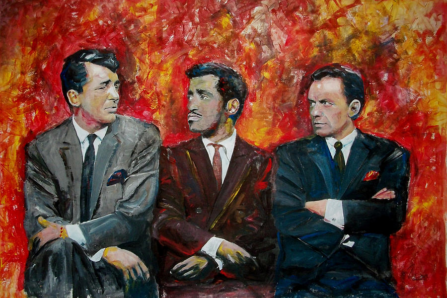 Jazz Painting - Dean, Sammy And Frank by Marcelo Neira