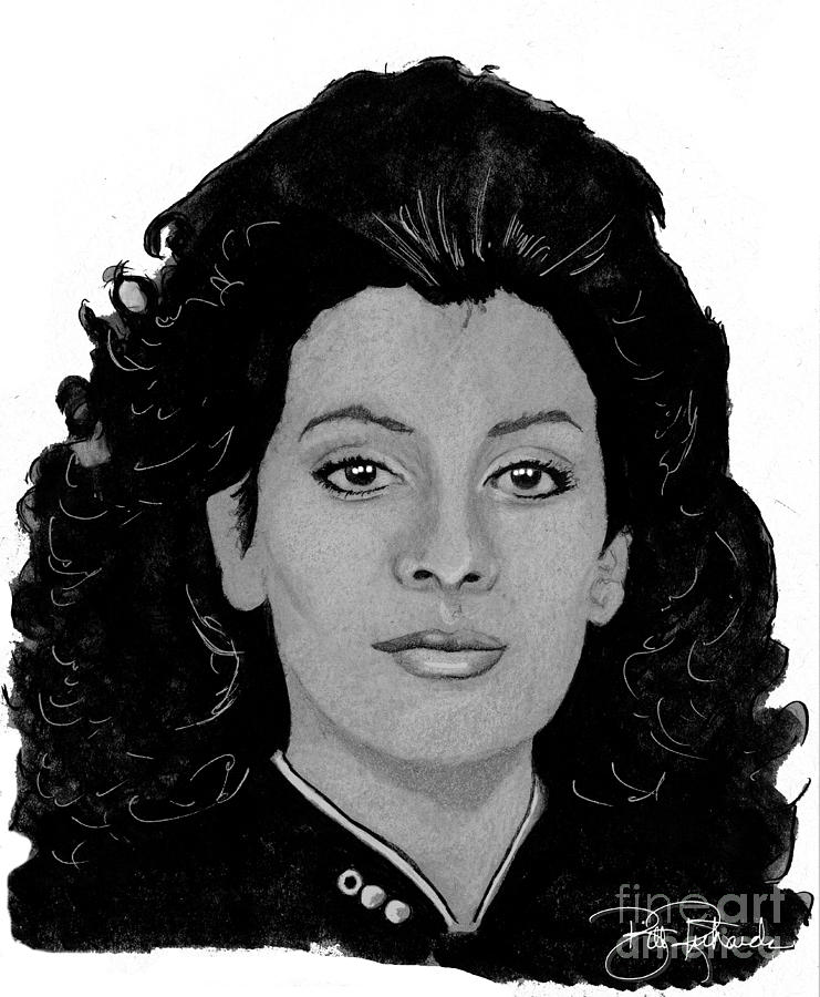 Deanna Troi Drawing by Bill Richards
