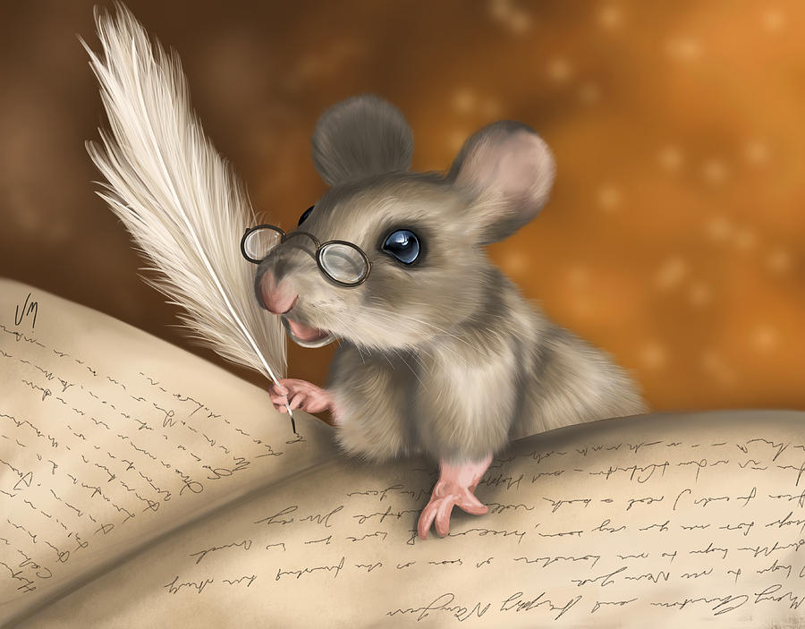 Fantasy Painting - Dear Friend, I am writing to you by Veronica Minozzi