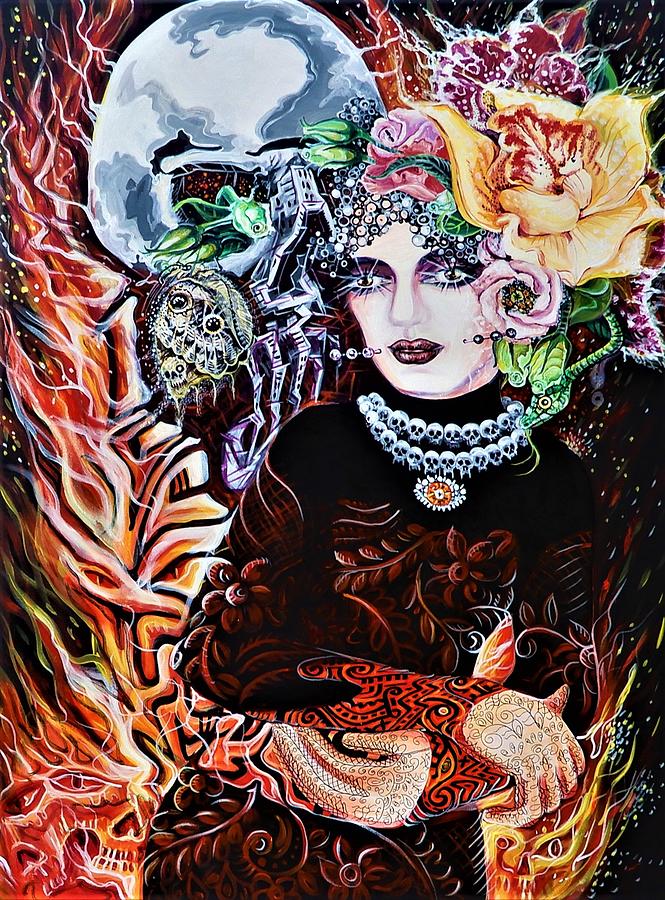 Flower Painting - Death and the Maiden by Yelena Tylkina