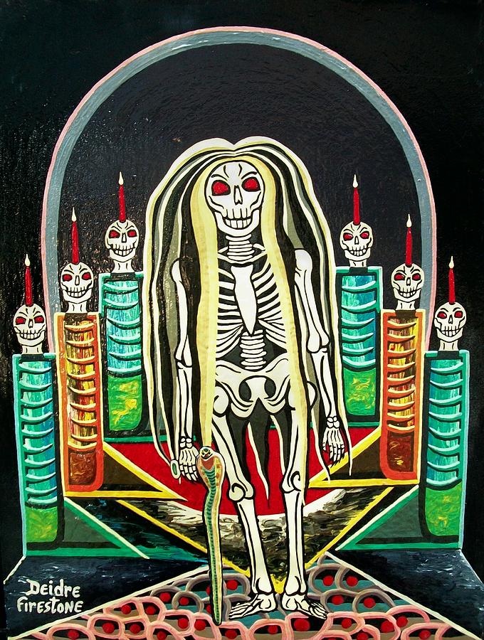 Skeleton Painting - Death Arrival by Deidre Firestone