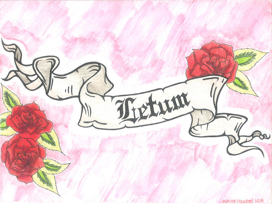 Rose Drawing - Death by Maxine  Crawford