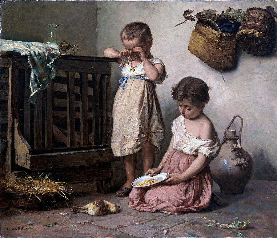 Death of a Chick Painting by Antonio Rotta