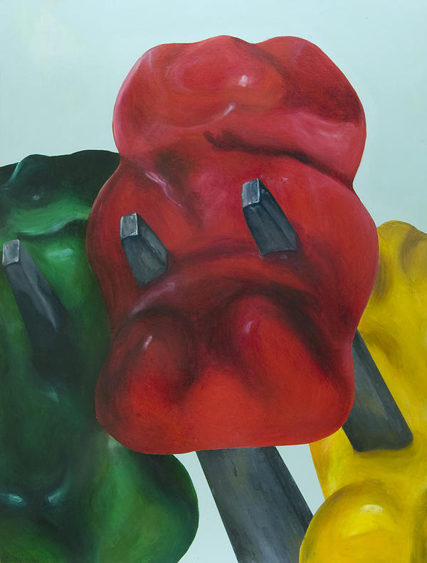 Bear Painting - Death of a Gummy Bear I by Josh Bernstein