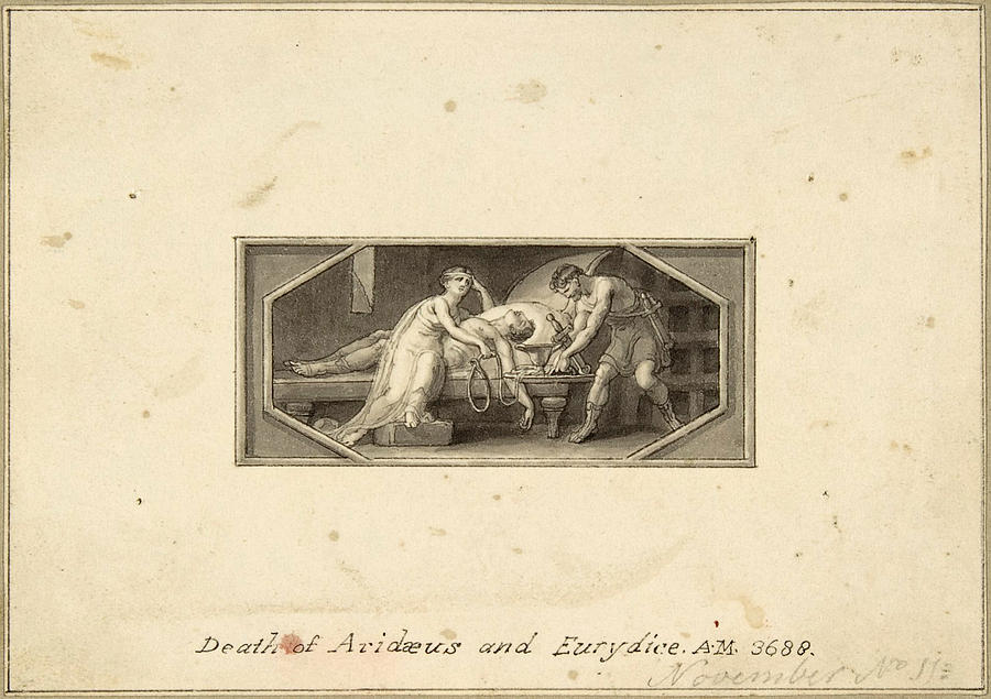Death of Aridaeus and Eurydice  Drawing by Edward Francis Burney