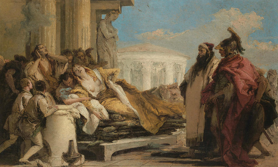 Death of Dido Painting by Giovanni Battista Tiepolo