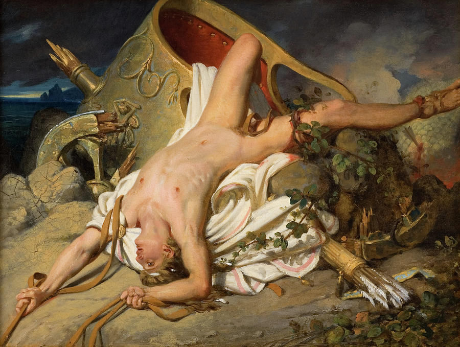 Death of Hippolytus Painting by Joseph Desire Court