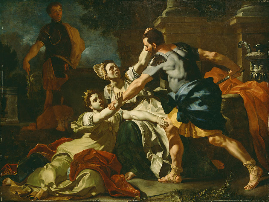 Death of Messalina Painting by Francesco Solimena