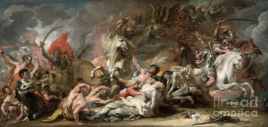 Benjamin West Painting - Death on the Pale Horse by Benjamin West