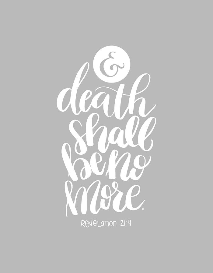 Typography Mixed Media - Death shall be no more by Nancy Ingersoll