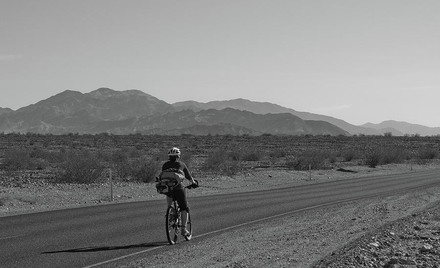 Death Valley Bicyclist Photograph by Frank DiMarco