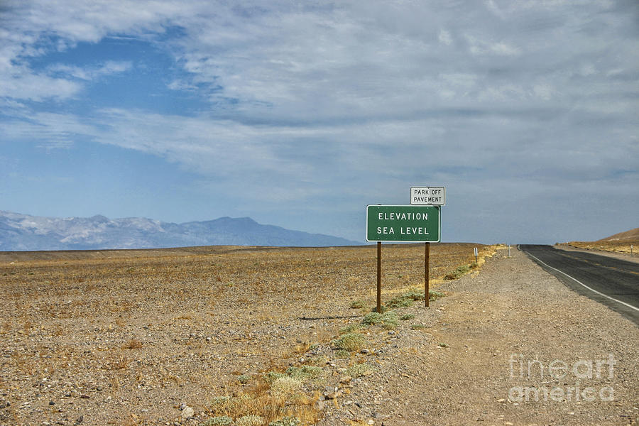 Death valley sea level Photograph by Patricia Hofmeester
