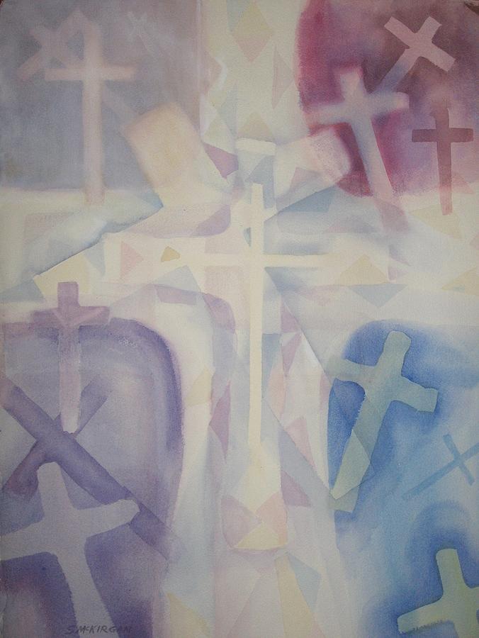 Light of Grace - Take Christ off the Cross Painting by Sally McKirgan