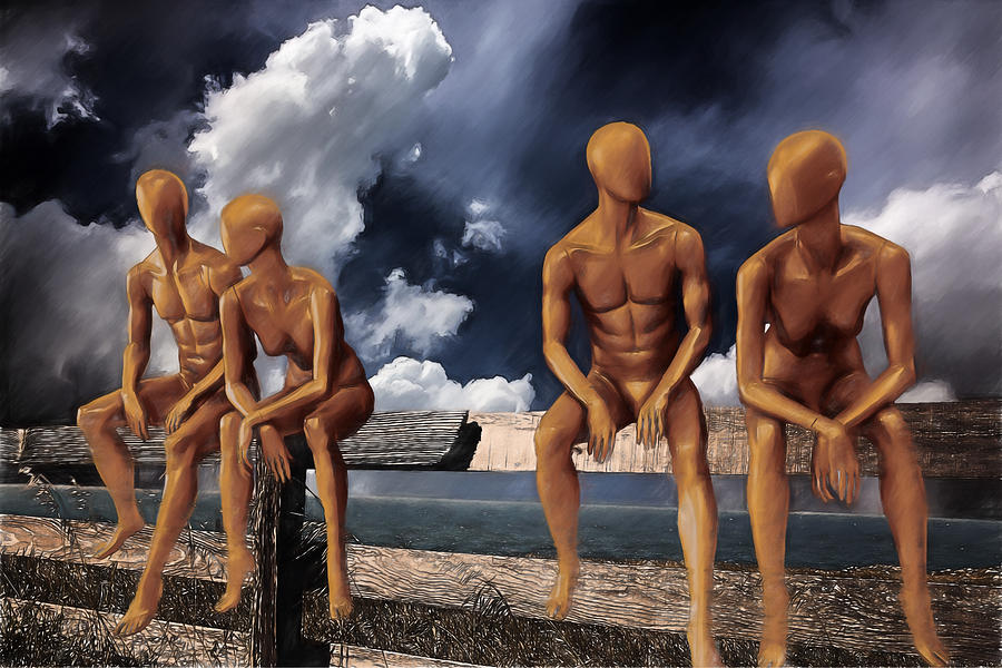 Nude Digital Art - Debate by John Haldane