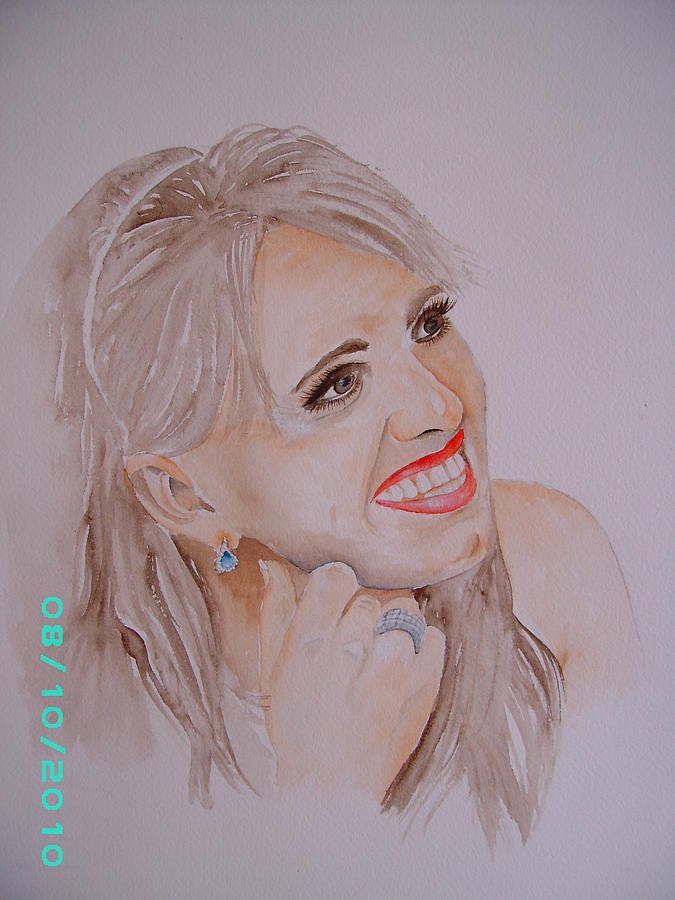 Portrait Painting - Debbie by Dion Halliday