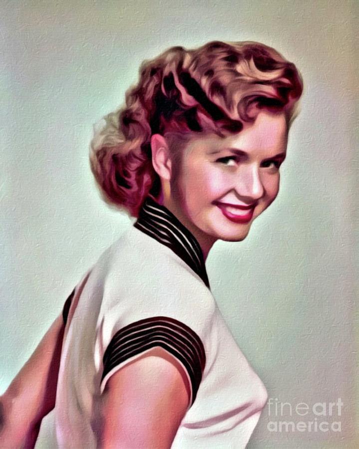 Debbie Reynolds, Hollywood Legend, Digital Art By Mary Bassett Digital Art