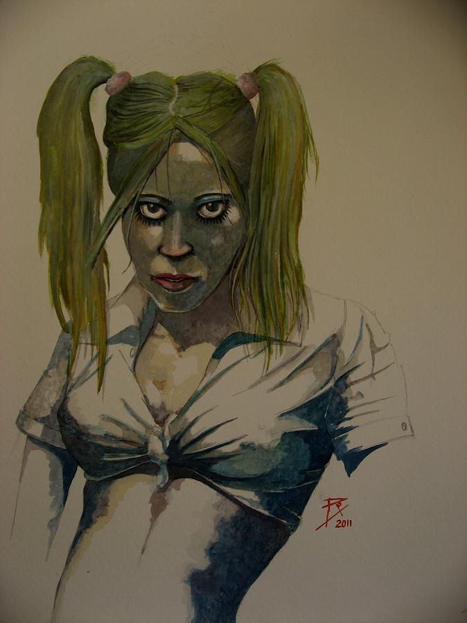Deborah the Vampire Painting by Ray Agius