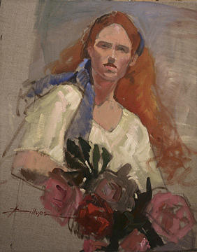 Portrait Painting - Debra by Elizabeth - Betty Jean Billups