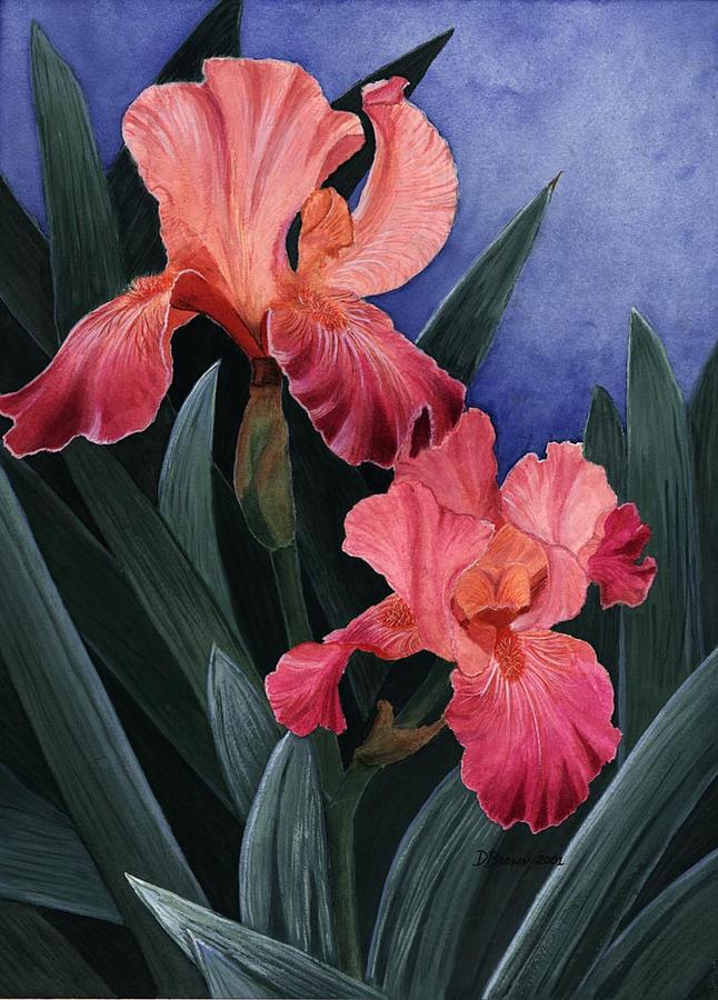 Debs Iris Painting by Deb Brown Maher