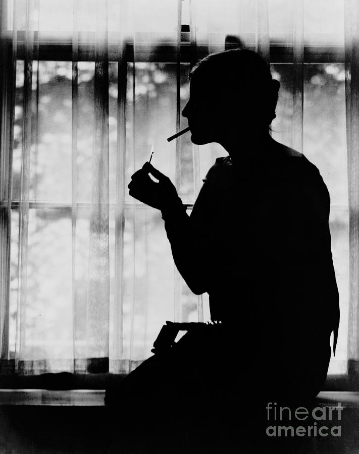 Debutante Smoking 1920 Photograph by Padre Art
