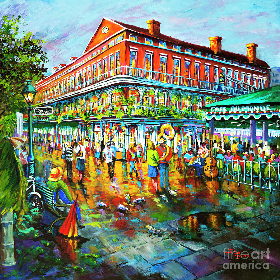 New Orleans Artist Painting - Decatur Evening by Dianne Parks
