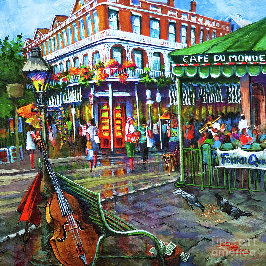 New Orleans Artist Painting - Decatur Street by Dianne Parks