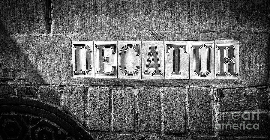 Decatur Street NOLA- BW Photograph by Kathleen K Parker