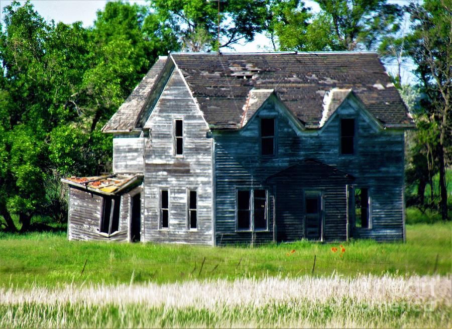 Decayed Rural North Dakota Old Homestead Photograph by Delynn Addams