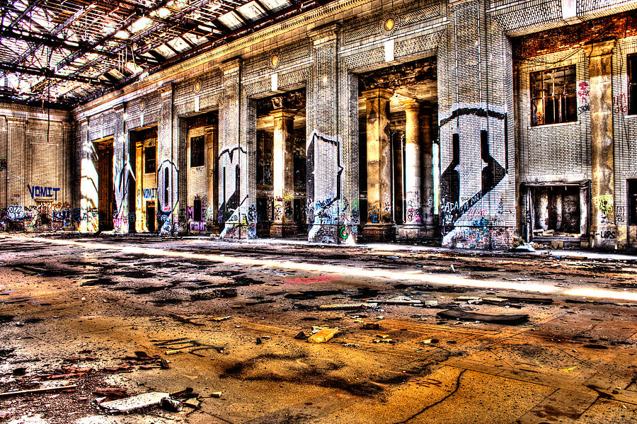Decaying Building - Detroit Photograph