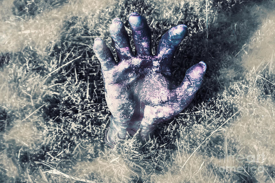 Decaying Zombie Hand Emerging from Ground Photograph by Jorgo Photography