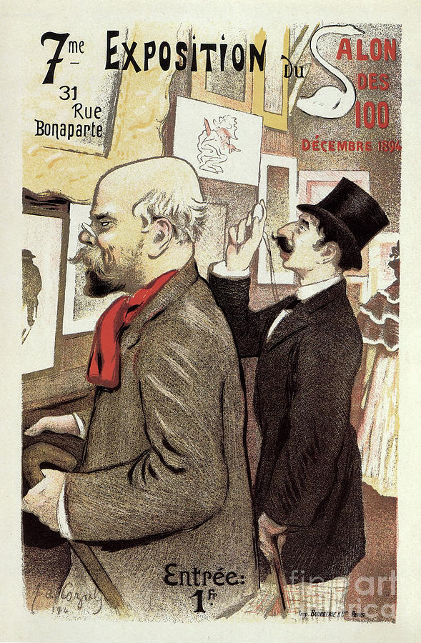 December 1894 7th Salon des 100 Art Expo Paris France Drawing by Heidi De Leeuw