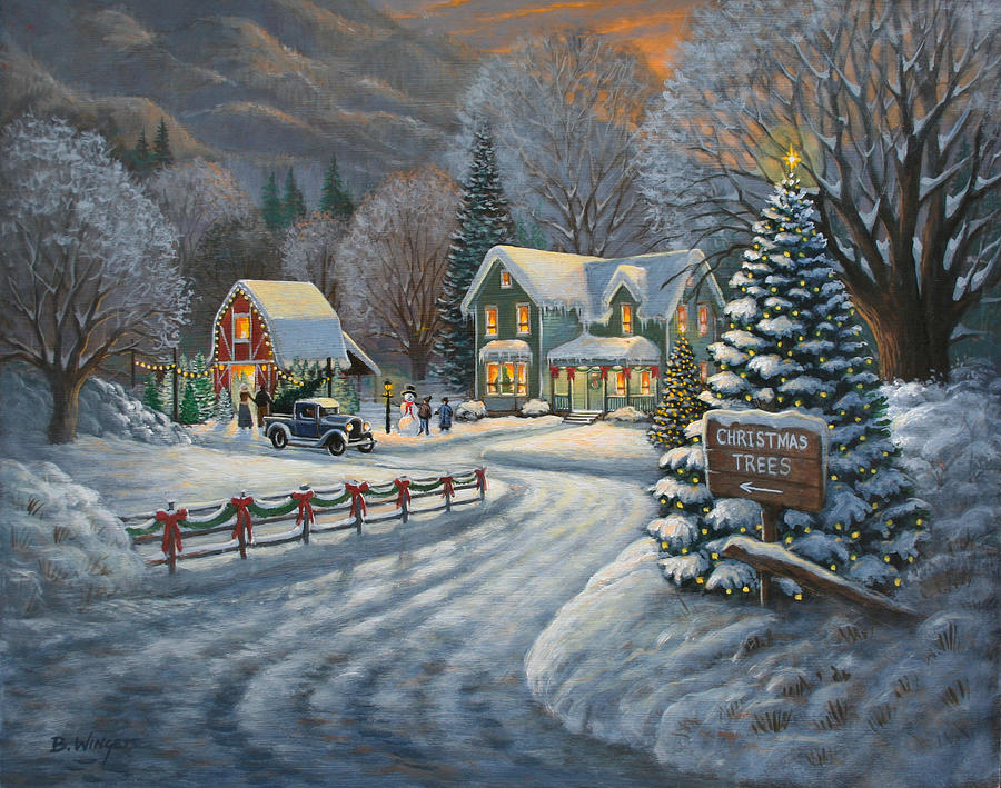 December Farm Painting by Brian Winget | Fine Art America