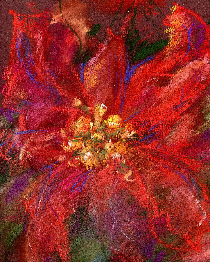 December Flower Painting by Marilyn Barton