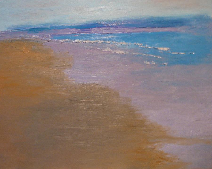 sold December Sea Shore in California Painting by Irena Jablonski