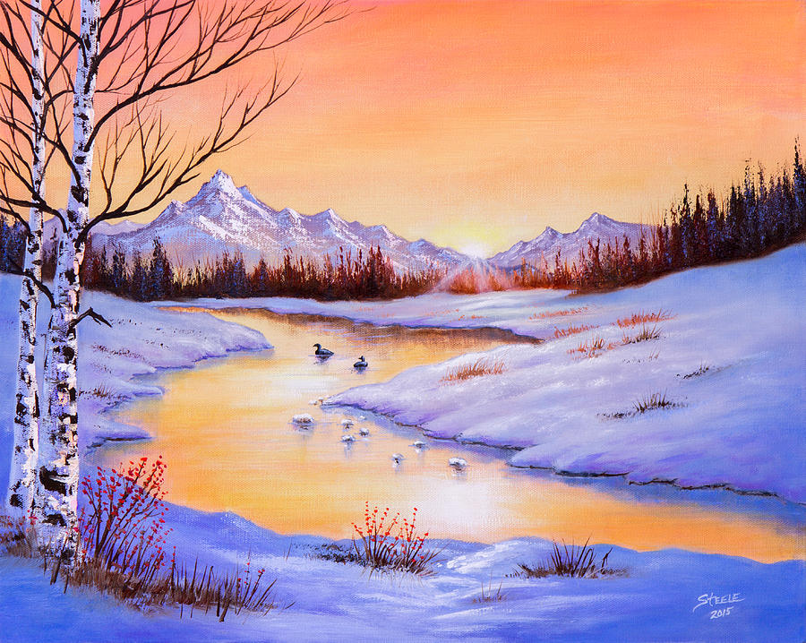 December Shimmer Painting by Chris Steele