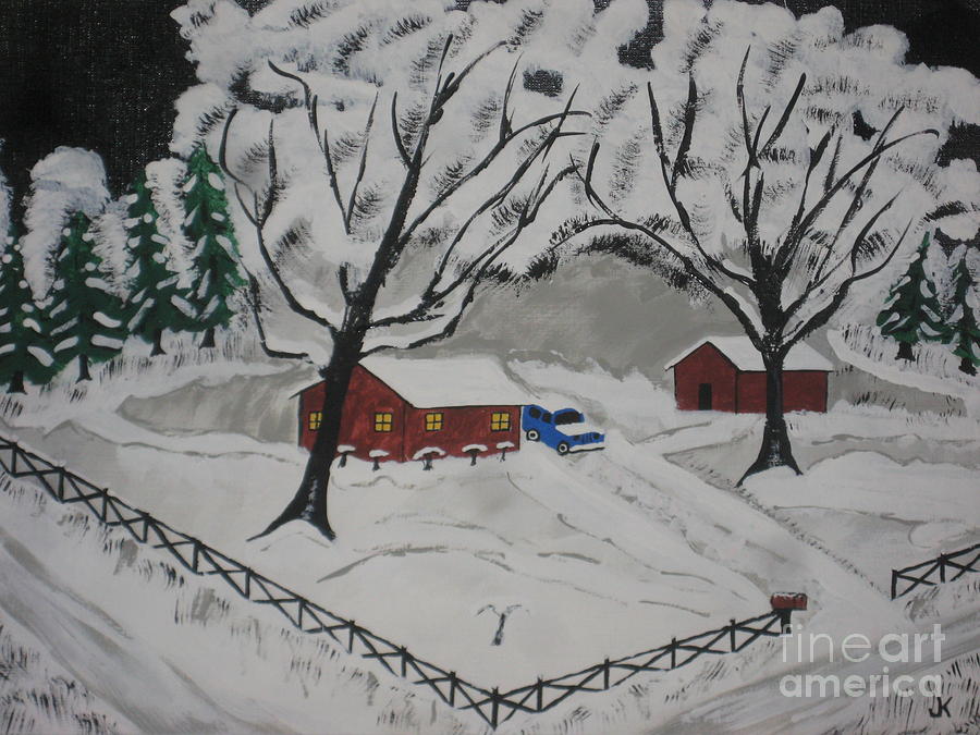 December Snow Painting by Jeffrey Koss