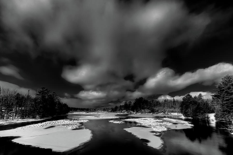 Landscape Photograph - December Snow on the Moose River by David Patterson