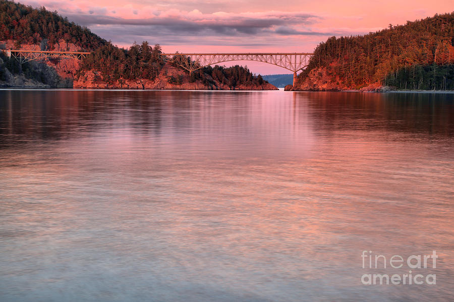 Deception Pass Pink Skies Photograph by Adam Jewell