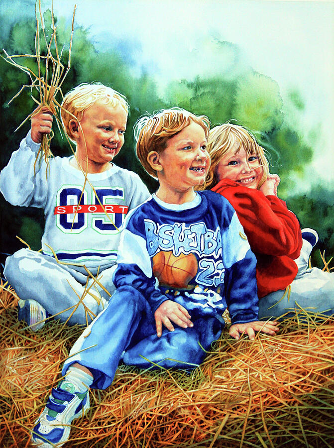 Child Portraits Painting - Decisions Decisions by Hanne Lore Koehler