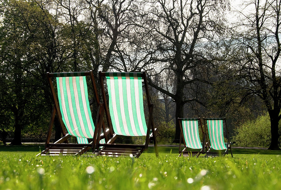 Deck chairs in a park Photograph by Dutourdumonde Photography