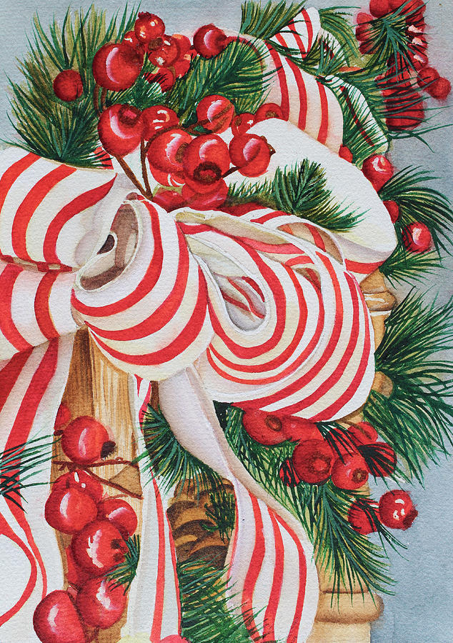 Christmas Painting - Deck the Halls by Karen Park