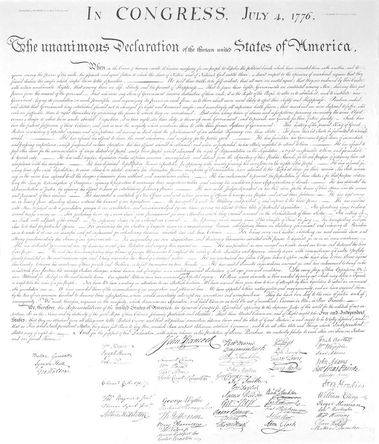 Declaration Of Independence Photograph By Artist Unknown - Fine Art America