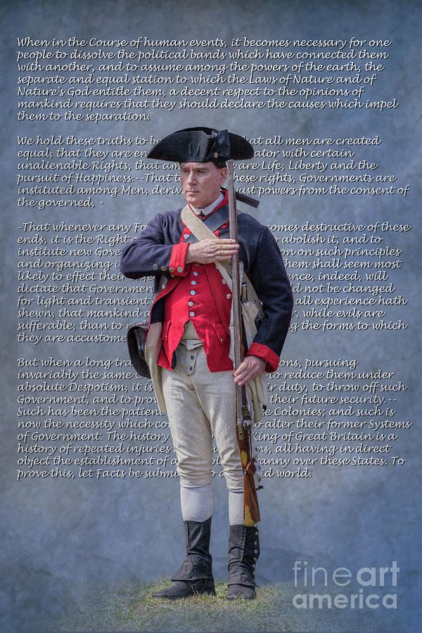 Declaration of Independence Continental Soldier Digital Art by Randy Steele