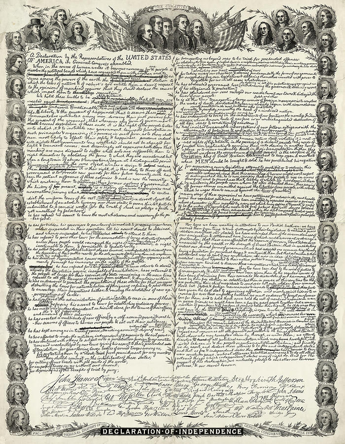 Declaration Of Independence Drawing by Granger