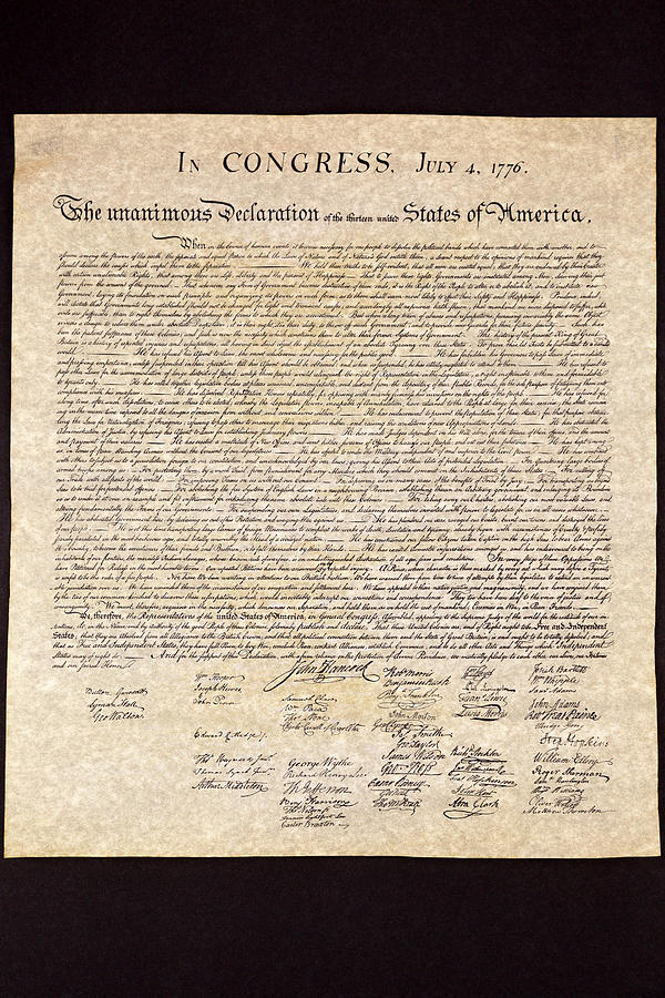 Declaration of Independence Photograph by Jack R Perry